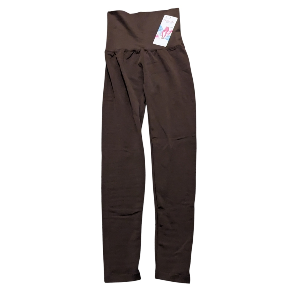 🆕 Homma Brown High-Waisted Fleece Leggings XL/XXL